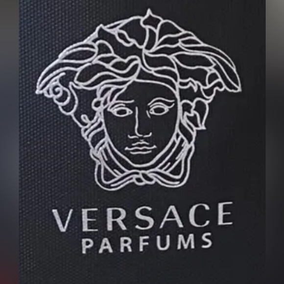 🖤 VERSACE Parfums Crossbody Waist Fanny Belt Bag Medusa Logo Black Like New! 🖤 - Picture 2 of 6